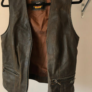 W's Harley-Davidson Leather Zip Motorcycle Vest